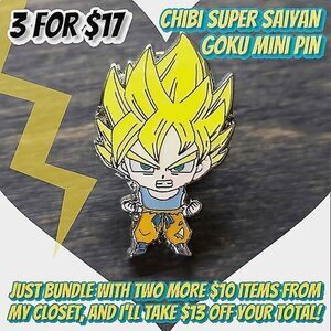 Official GEE Super Saiyan Goku mini pin
